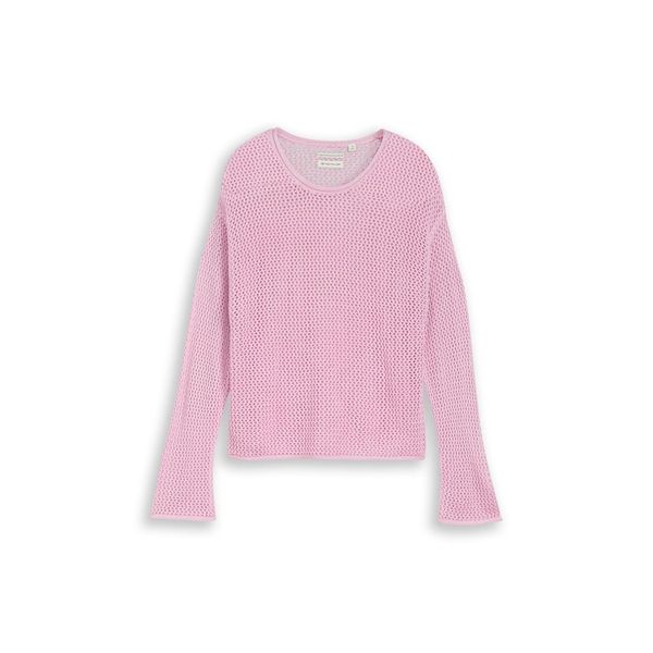 Tom Tailor MäDchen Cropped Strickpullover, Rosa, Uni, Gr. 152-image