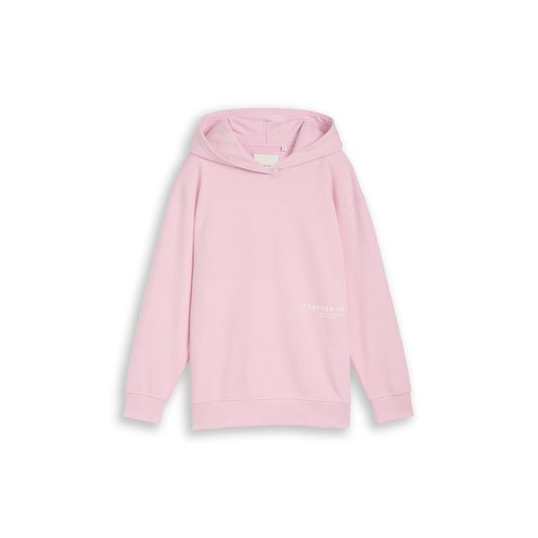 Tom Tailor MäDchen Oversize Hoodie Sweatshirt Mit RüCkenprint, Rosa, Uni, Gr. 164-image
