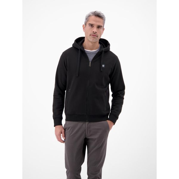 Sweatjacke Lerros "Hoodie Sweat-Jacke", Herren, Gr. 3XL, Schwarz, 50% Baumwolle, 50% Polyester, Sweatjacken Sweatjacke, Kapuzensweatjacke Mit Tunnelzug Und Seitlichen ReißVerschlusstaschen-image