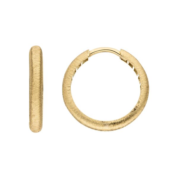 Paar Creolen Jobo "Rund Ohrringe 18 Mm", Gold (Gelbgold 333), Ohrringe, Damen, 18,4Mm, Gelbgold 333, 8 Karat 333 Gold Matt-image