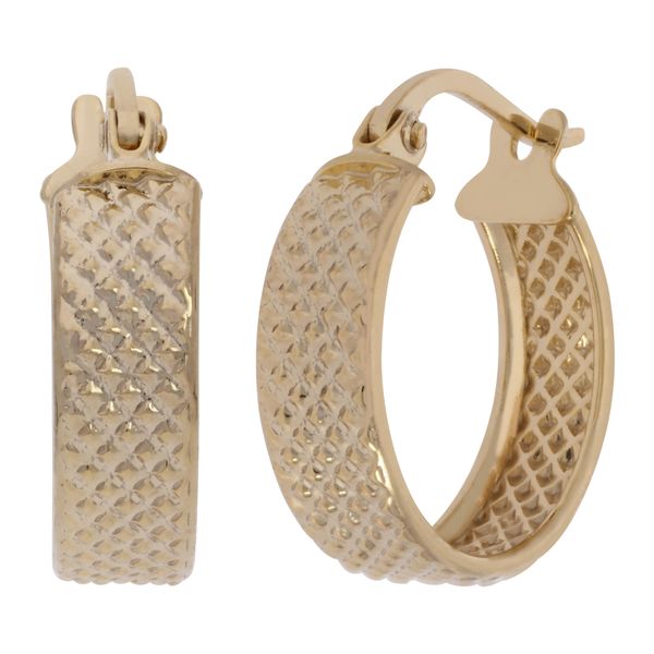 Paar Creolen Firetti "Schmuck Geschenk Silber 925 Ohrschmuck Ohrringe", Gelbgoldfarben, Ohrringe, Damen, Silber 925 (Sterlingsilber)-image