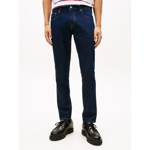 Slim-Fit-Jeans Tommy Jeans "Scanton", Herren, Gr. 33, LäNge 32, Denim Schwarz, Denim/Jeans, Obermaterial: 99% Baumwolle, 1% Elasthan, Unifarben, Slim Fit Lang, Jeans Slim-Fit-Jeans, Slim Fit-image