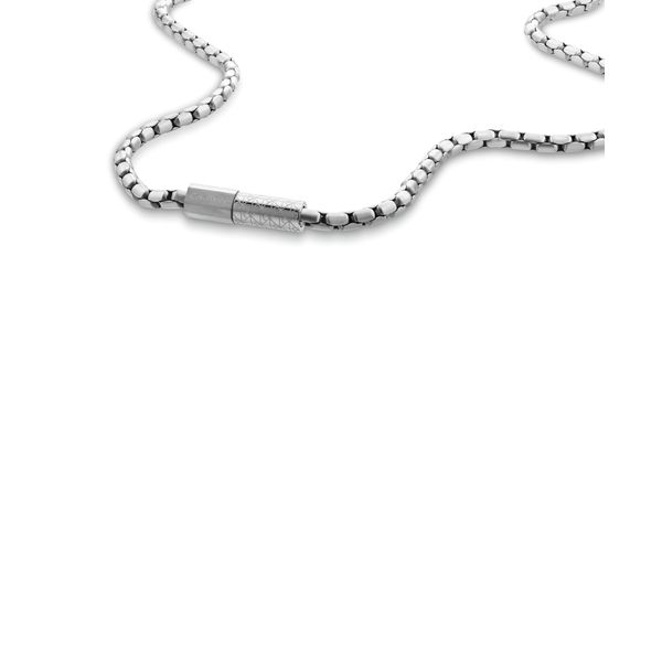 Edelstahlkette Calvin Klein "Contoured Barrel", Edelstahlfarben, Halsketten, Herren, Edelstahl, L: 61 B: 4Mm, Edelstahlkette, B:4Mm-image