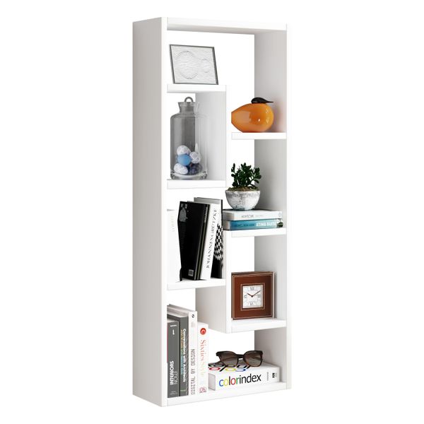 Standregal Vcm "Holz Stand Regal Raumteiler BüCher Standregal Vilo", Weiß, B:36Cm T:15Cm, Regale, Standregal-image