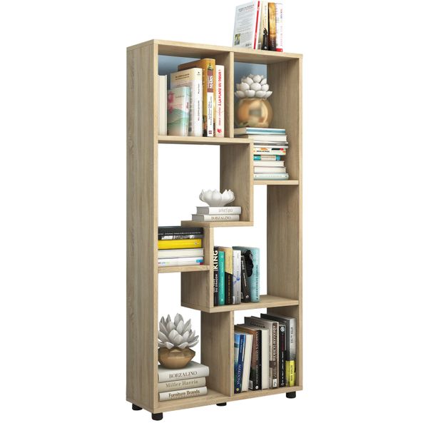 Standregal Vcm "Holz Stand Regal Raumteiler BüCherregal Blina", Braun (Sonoma, Eiche (SäGerau)), B:60Cm T:20Cm, Regale, Standregal-image
