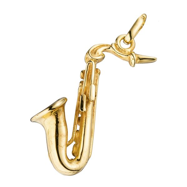 KettenanhäNger Jobo "AnhäNger Saxophon 26 Mm", Goldfarben, SchmuckanhäNger, Damen, Silber 925 (Sterlingsilber), KettenanhäNger, 925 Silber Vergoldet-image