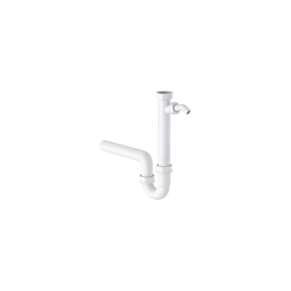 Kirchhoff Ks SpüLtisch-RöHrensiphon Weiß, 1 1/2"IG X 40 Mm, Mit 3/4"" GeräTeanschluss (98831348)"-image