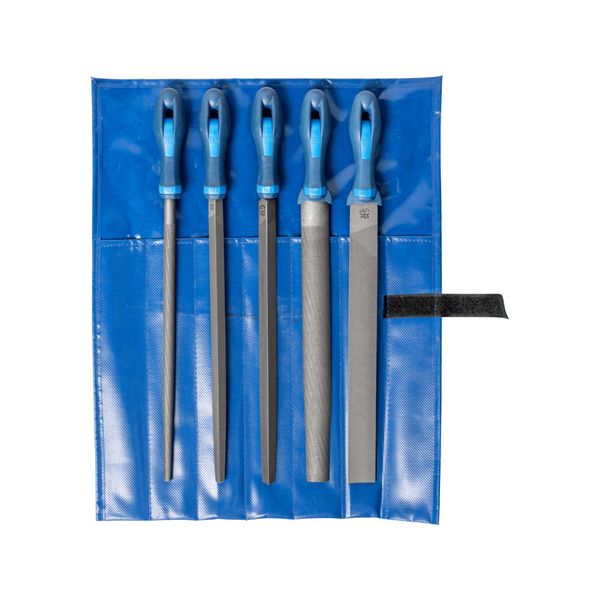 Pferd Tools Werkstattfeilen-Set 5-Tlg. In Rolltasche 300Mm Hieb 1 FüR Grobe Zerspanung, Schruppen (11800551)-image