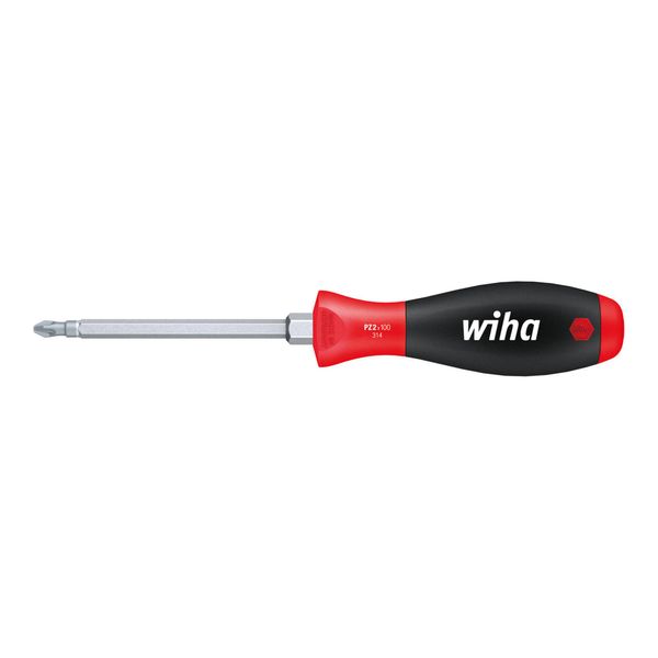 Wiha Schraubendreher Softfinish® Pozidriv Mit Sechskantklinge Und Sechskantansatz PZ2 X 100 Mm (00777)-image