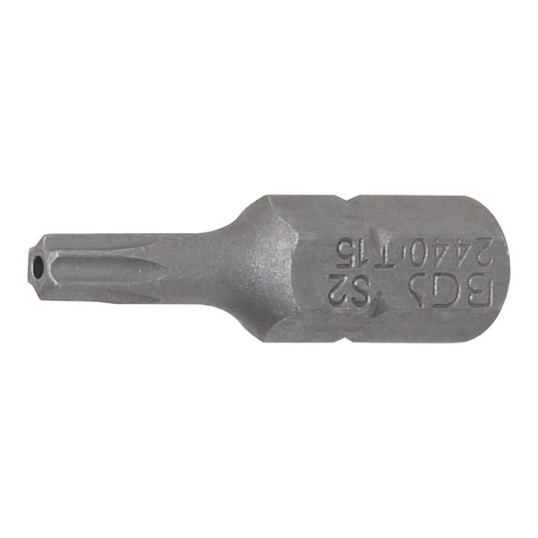 BGS Bit Antrieb AußEnsechskant 6,3 Mm (1/4") T-Profil (FüR Tx) Mit Bohrung T15 ; BGS Technic (2440)-image