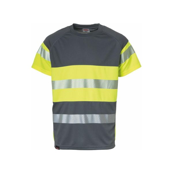 Holex Warnschutz T-Shirt, Grau / Gelb, Unisex-GrößE: Xs (091656 Xs)-image