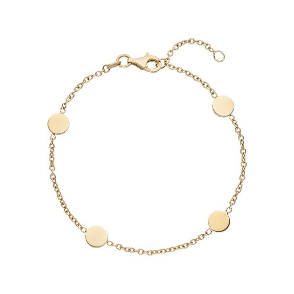 Armband Jobo "Goldarmband", Gelbgold 375, ArmbäNder, Damen, 19Cm, Gelbgold 375, Armband, 375 Gold Mit PläTtchen 19 Cm-image