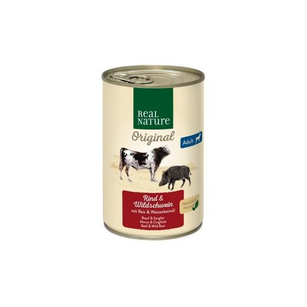 Real Nature Adult BœUf Et Sanglier 24X400 G-image