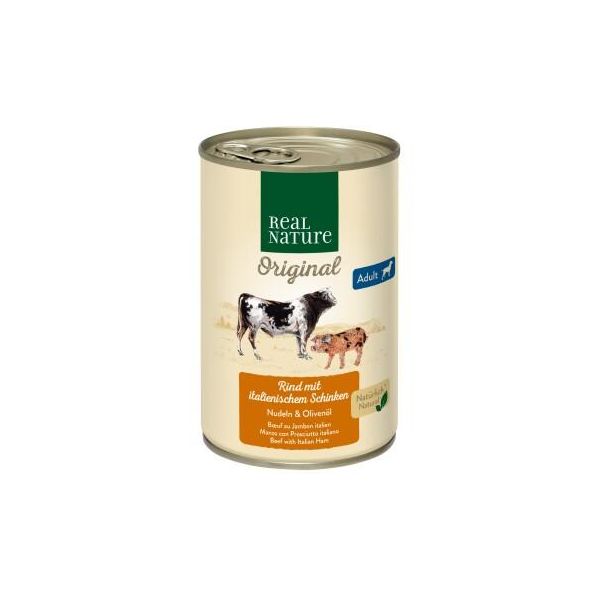Real Nature Adult BœUf Et Jambon Ital. 12X400 G-image