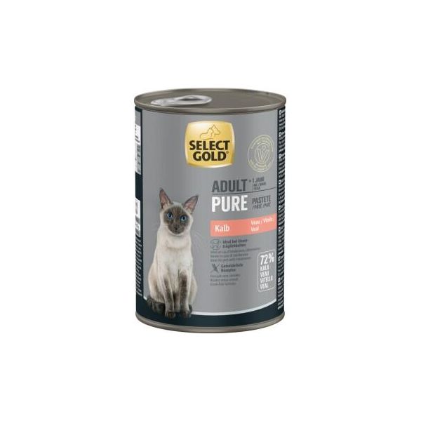 Select Gold Pure BoîTes De PâTéE Chat Adute Veau 24X400 G-image