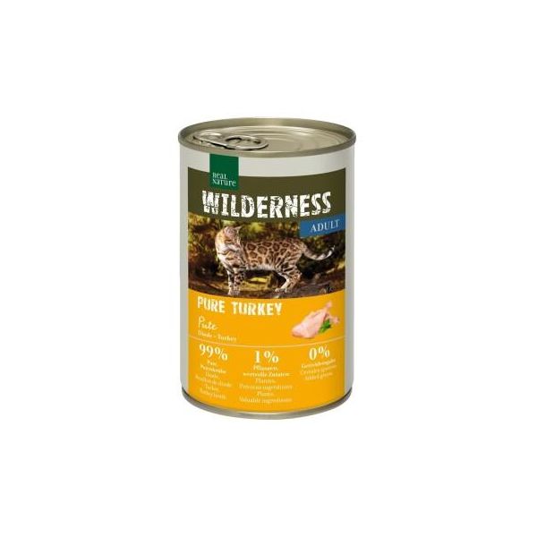 Real Nature Wilderness Nourriture Humide Pour Chat, Adulte Pure Turkey 6X400 G-image