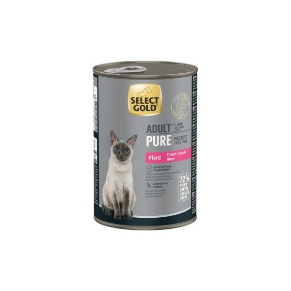 Select Gold Pure BoîTes De PâTéE Chat Adute Cheval 6X400 G-image