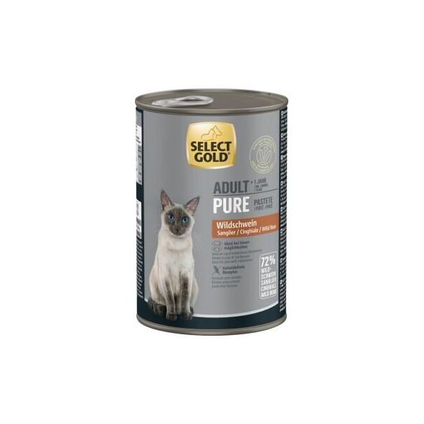 Select Gold Pure BoîTes De PâTéE Chat Adute Sanglier 6X400 G-image