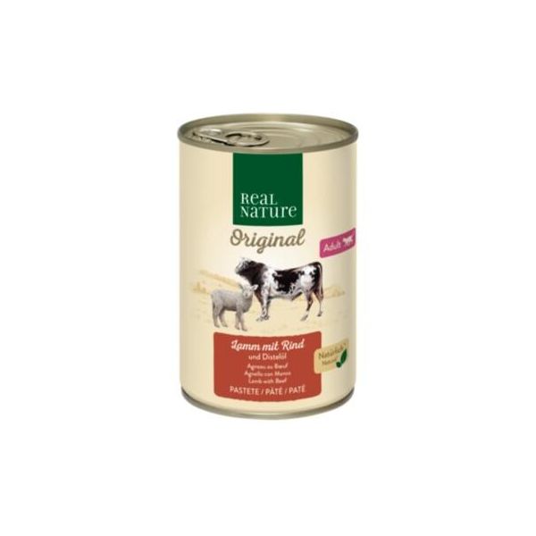 Real Nature Adult Agneau Au BœUf Et à L’Huile De Chardon 24X400 G-image