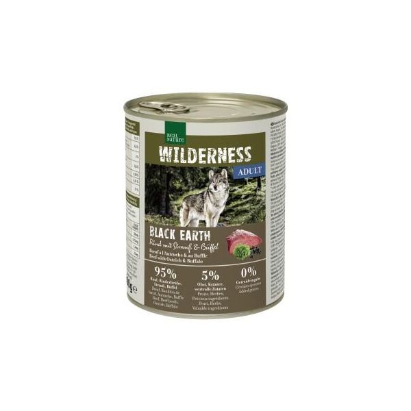 Real Nature Wilderness Adult BœUf Black Earth, Autruche Et Buffle 12X800 G-image