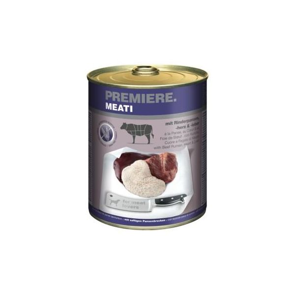 Premiere Meati Nourriture Humide Pour Chien, Adulte, Panses, CœUrs Et Foies De BœUf 24X800 G-image