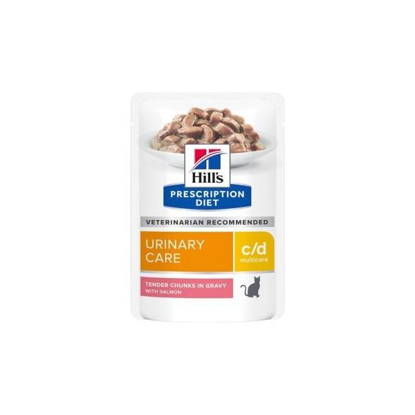 Hill's Prescription Diet C/D Multicare Urinary Care Chat Adulte Saumon 48X85 G-image