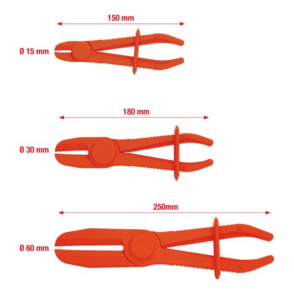 Ks Tools Schlauch-Abklemm-Zangen-Satz, 3-Tlg. (115.5050)-image