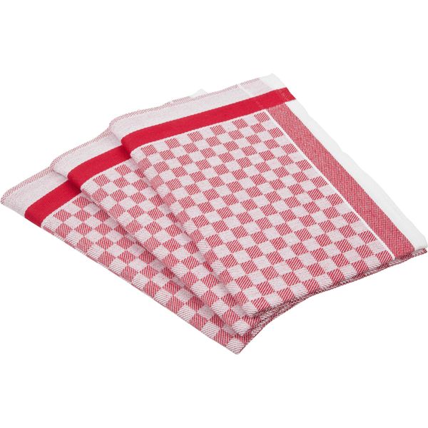 Geschirrtuch Ross "Exclusiv", Rot, B:50Cm L:70Cm, 50% Baumwolle, 50% Leinen, GeschirrtüCher, Geschirrtuch, Karofond, 50X70 Cm-image