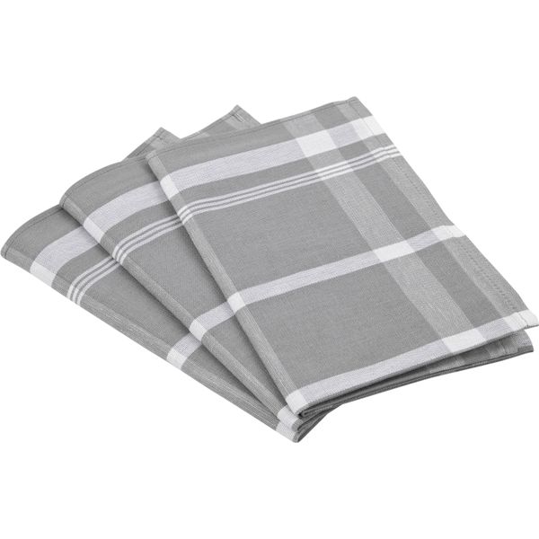 Geschirrtuch Ross "Exclusiv", Silber (Silberfarben), B:50Cm L:70Cm, 50% Baumwolle, 50% Leinen, GeschirrtüCher, Geschirrtuch, Blockkaro, 50% Baumwolle, 50% Leinen, 50X70 Cm-image