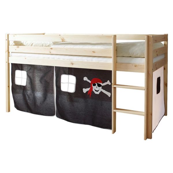 Spielbett Holz Malte Ca. 90X200 Cm Schwarz-image