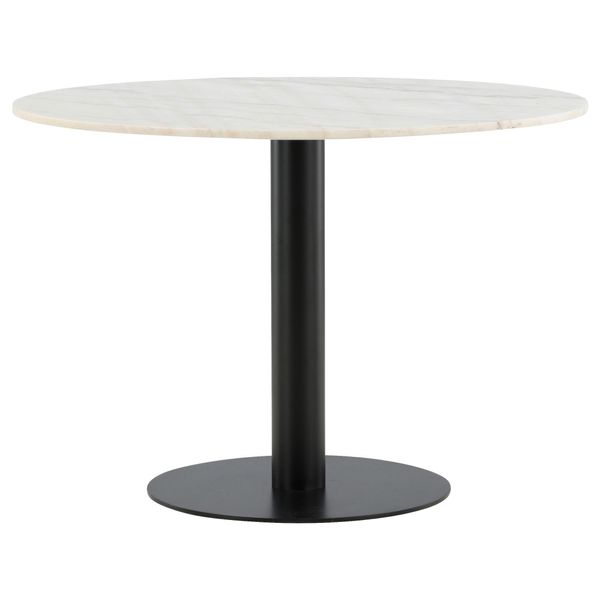 Esstisch Estelle Ø Ca. 106 Cm Marmor/Schwarz-image