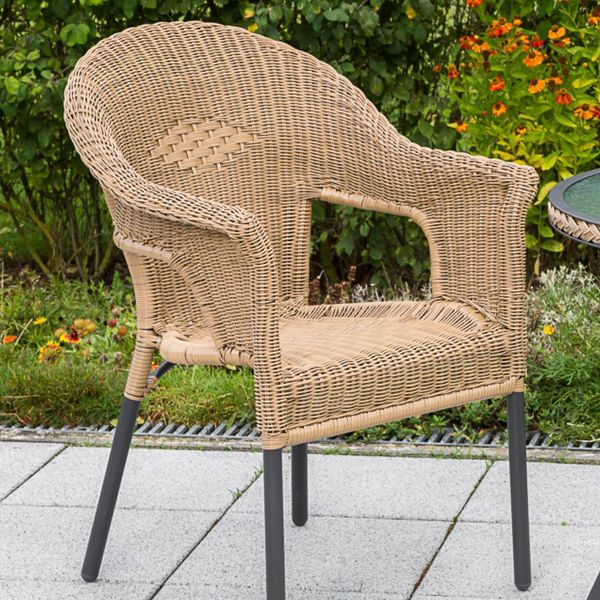 Gartensessel 2Er-Set Stapelbar Ravenna Kunststoffgeflecht-image