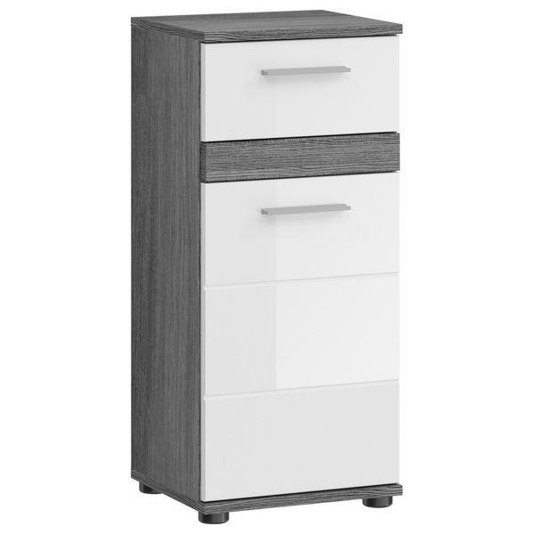 Unterschrank Blake Ca. 35X79 Cm Rauchsilber/Weiß-image