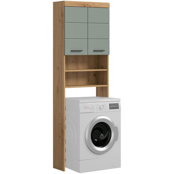 Waschmaschinenschrank Scout Ca. 63X191X24 Cm SalbeigrüN-image
