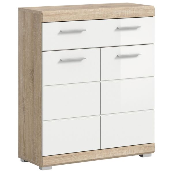Midischrank Lambada Ca. 74X88 Cm Sonoma Eiche/Weiß-image