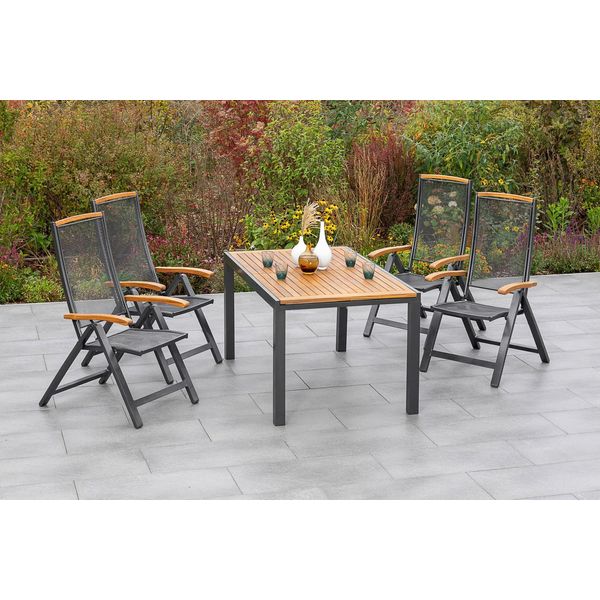 Stylischer Gartenklappsessel Tilos B: 60Cm Schwarz-image