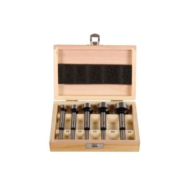 Projahn Forstnerbohrer Eco, 5-Teilig, Ø 15-20-25-30-35 Mm, Zylindrischer Schaft Ø 8/10 Mm, GesamtläNge 120 Mm-image