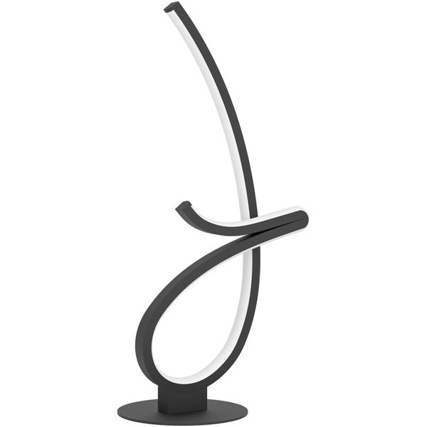 Eglo Tischleuchte "Cardoncito Tischlampe - Stahl - Led - 12W - IP20", Schwarz, 1, H: 46Cm, 1 Stk., Leuchten, Nachttischlampe, Schreibtischleuchte, Leselampe, L22 X B14 X H46 Cm, Tischleuchte-image