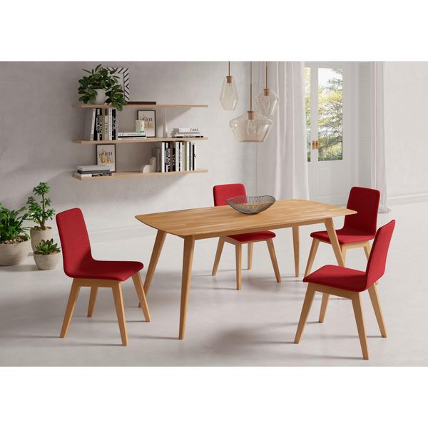 Esstisch Home Affaire, Braun (Buche, Buche, Buche), B:140Cm H:75Cm T:80Cm, Tische, Rechteckiger Esstisch Esstisch Holz-Esstische, Breite 140 Cm Und 180 Cm-image