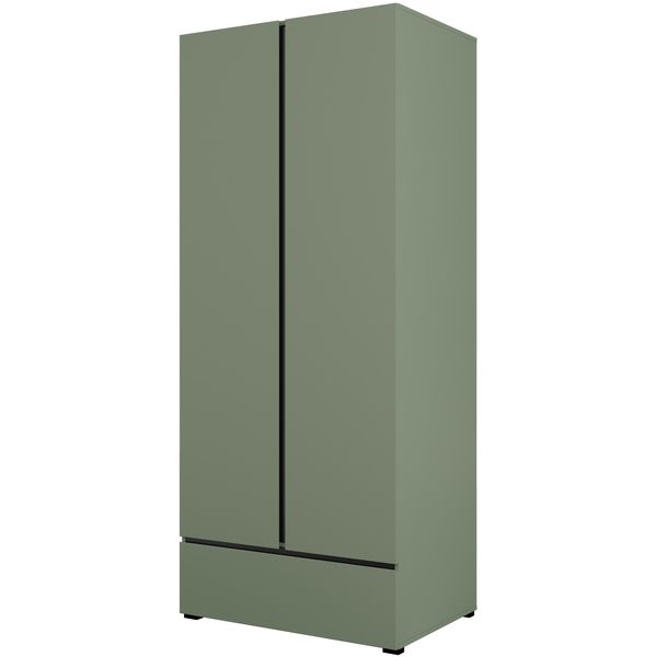 Kleiderschrank Otto Home "Cross, Moderner Griffloser Kleiderschrank", GrüN (Salbei), B:89Cm H:210Cm T:59,5Cm, SchräNke, Kleiderschrank, WäScheschrank Mit Schublade, Garderobe, TüRen-image