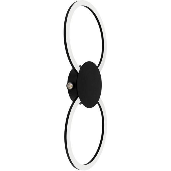 Eglo Led Deckenleuchte "Venticello 1 Deckenlampe - Alu - Led;Led - 20W;0,91W - IP20", Schwarz, 2, H: 5Cm, 1 Stk., Leuchten, Wohzimmerlampe, Esszimmerlampe, Flur, Schlafzimmer, L66 X B30 X H5 Cm, Led Deckenleuchte-image