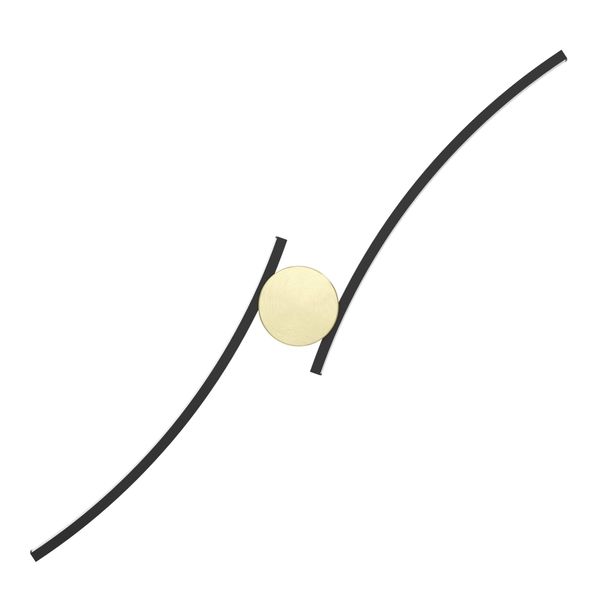 Eglo Deckenleuchte "Aieta Deckenlampe - Stahl, Kunststoff - Led - 12W - IP20", Schwarz (Messing, GebüRstet, Schwarz), 1, H: 8Cm, 1 Stk., Leuchten, Wohzimmerlampe, Esszimmerlampe, Flur, Schlafzimmer, L72 X B13 X H8 Cm, Deckenleuchte-image