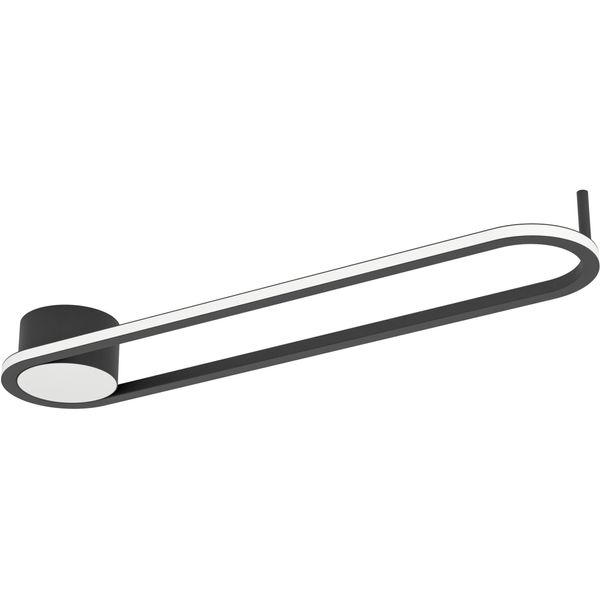 Eglo Led Deckenleuchte "Collecorvino Deckenlampe - Alu, Stahl - Led - 24W - IP20", Schwarz, 1, H: 6Cm, 1 Stk., Leuchten, Wohzimmerlampe, Esszimmerlampe, Flur, Schlafzimmer, L50 X B12,5 X H6Cm, Led Deckenleuchte-image
