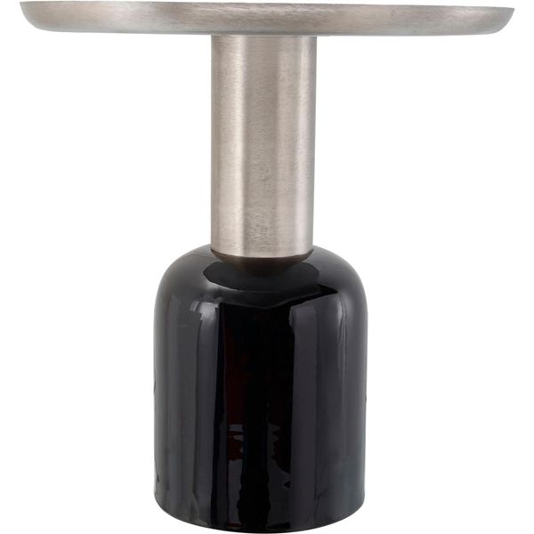 Beistelltisch Kayoom "Art Deco 725, Abstelltisch Aus Metall,Funktional Und Stabil", Schwarz (Schwarz, Silber, Silber, Schwarz), B:49,5Cm H:52Cm T:49,5Cm, 100% Eisen, Tische, Beistelltisch, Dekorativ, Glanzvolle Lackierung, Stilvolles Design-image