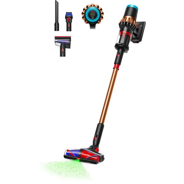 Dyson Akku-Hand-Und Stielstaubsauger "V16 (DS60) Piston Animal, 900W, Bis Zu 70 Minuten Laufzeit", Mattes Schwarz, Kupfer, B:25Cm H:129,8Cm T:25,9Cm, Akkusauger, Haarentwirrungstechnologie, Topseller-image