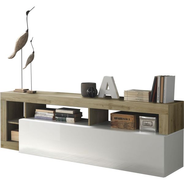 Lowboard Home Affaire "Hamburg", Weiß (Weiß, Cadiz), B:184Cm H:58Cm T:35Cm, Sideboards, Lowboard, Breite 184 Cm-image