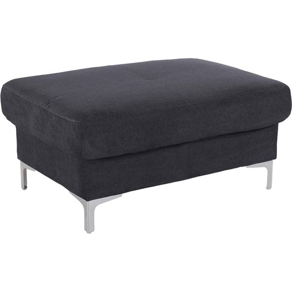 Hocker Cotta "Sammy", Schwarz, B:95Cm H:47Cm T:64Cm, Struktur (100% Polyester );Chenille (90% Polyester; 10% Polyamid ), Hocker, Hocker-image