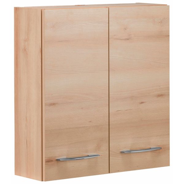 HäNgeschrank Welltime "Portofino", Braun (Buchefarben), B:60Cm H:64Cm T:20Cm, Holzwerkstoff, Melamin, SchräNke, HäNgeschrank-image