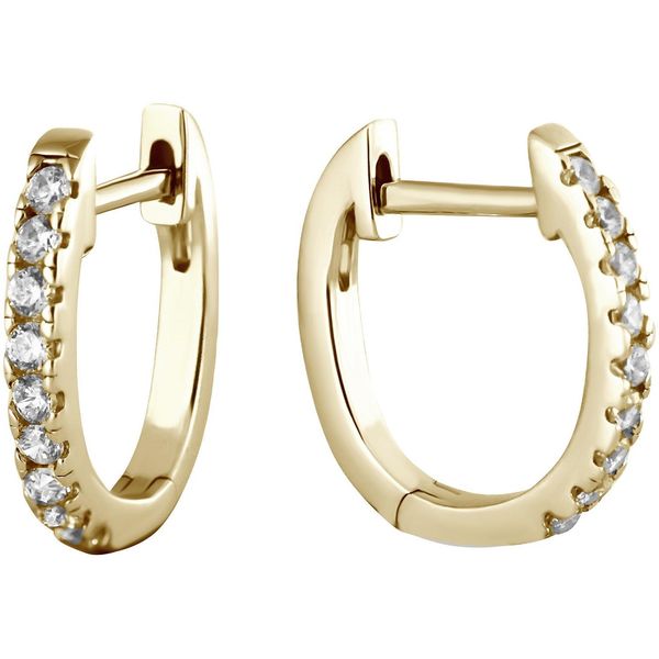 Paar Creolen Firetti "Schmuck Geschenk Silber 925 Ohrschmuck Ohrringe", Gold (Gelbgoldfarben, Kristallweiß, Kristallweiß), Ohrringe, Damen, Silber 925 (Sterlingsilber), Mit Zirkonia (Synth.)-image