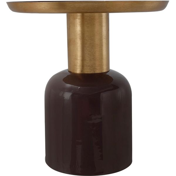 Beistelltisch Kayoom "Art Deco 825, Abstelltisch Aus Metall,Funktional Und Stabil", Lila (Dunkellila, Gold, Gold, Lila), B:40,5Cm H:42,5Cm T:40,5Cm, 100% Eisen, Tische, Beistelltisch, Dekorativ, Glanzvolle Lackierung, Stilvolles Design-image